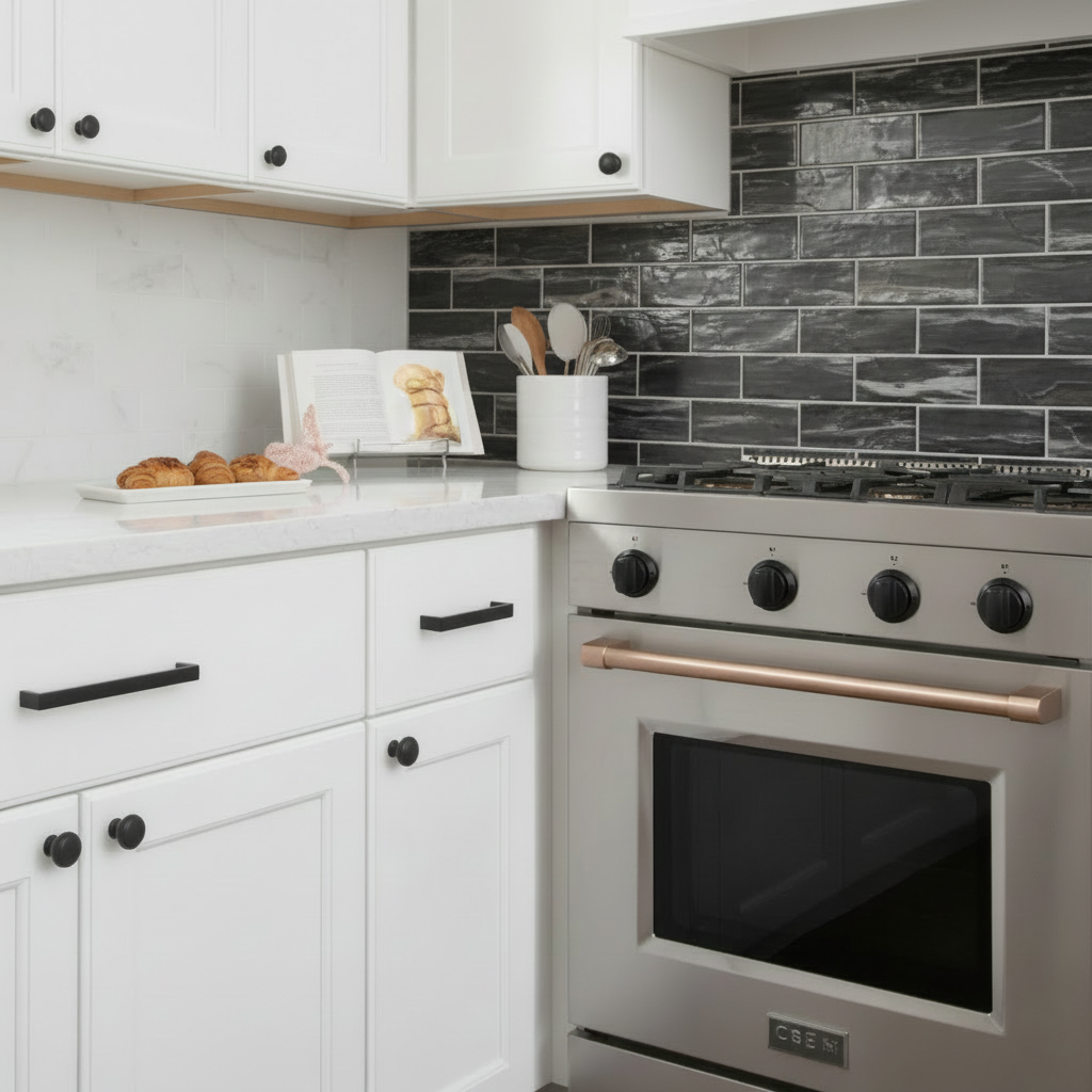 Cosmas 3133-96FB Flat Black Cabinet Pull