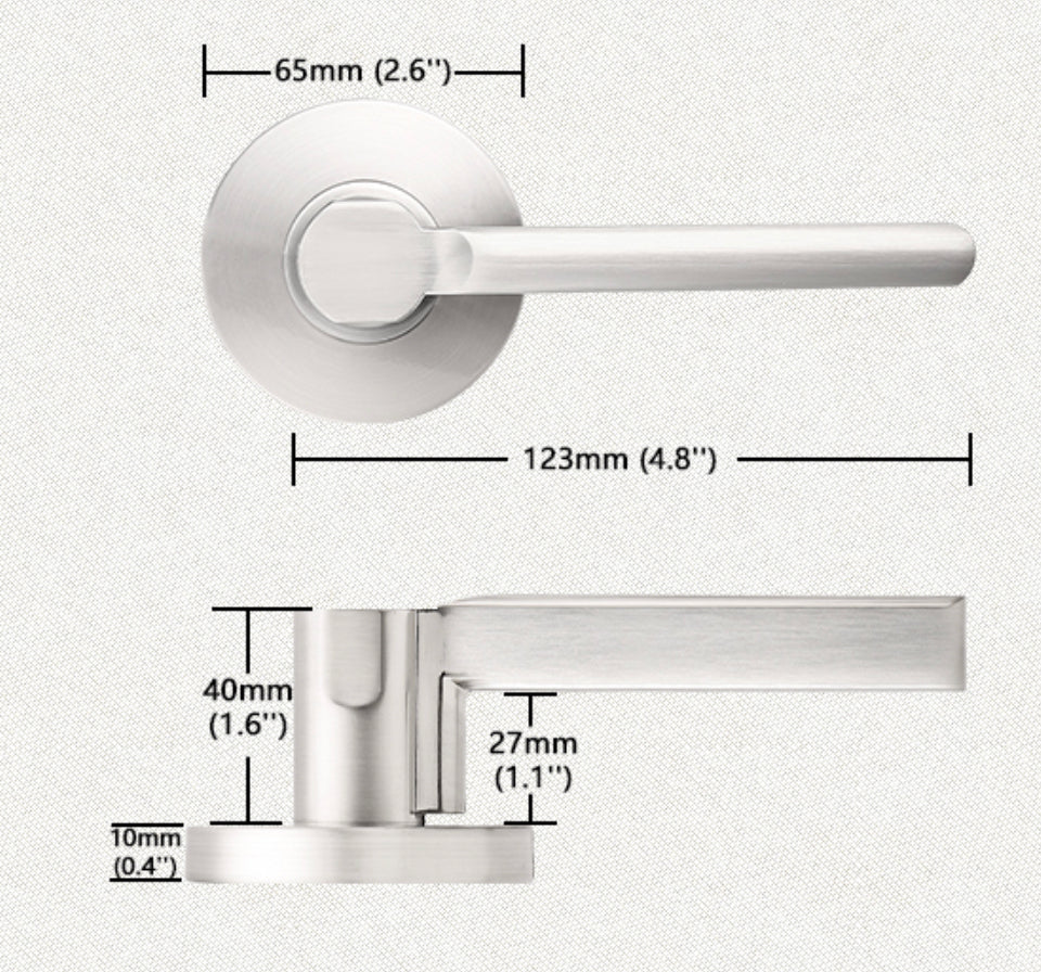 Probico Satin Nickel Contemporary Passage Door Lever Set