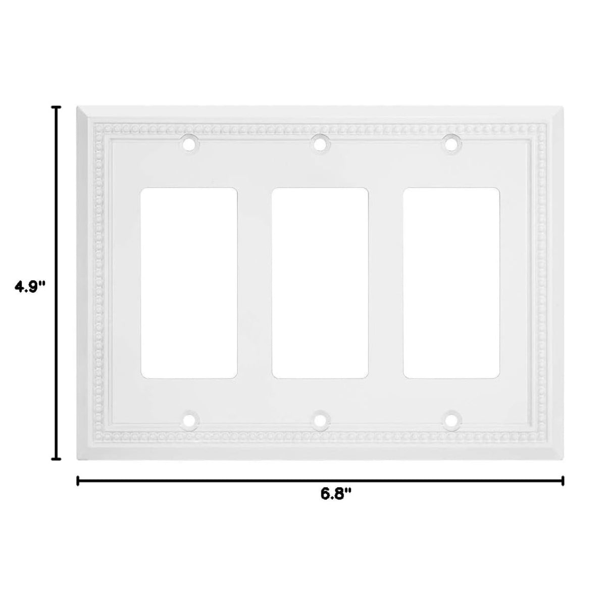 Harmon White Triple Decora Decorative Switchplate Cover