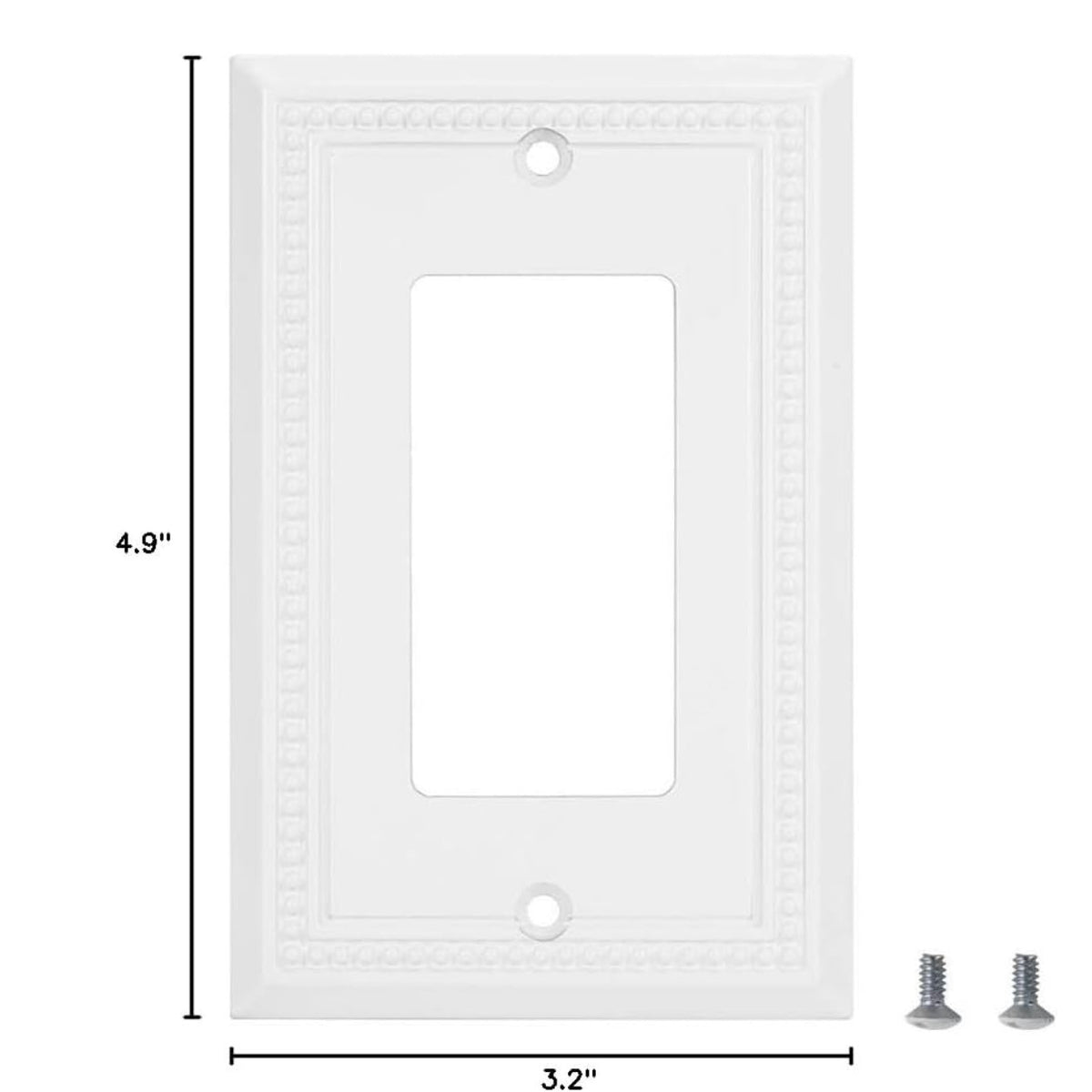 Harmon White Single Decora Decorative Switchplate Cover