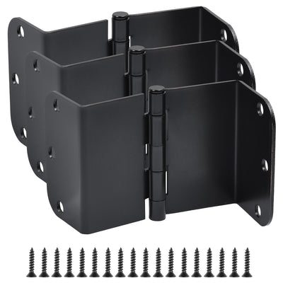 Offset Swing Clear Door Hinge, Matte Black 3-1/2" with 5/8" Radius Corners