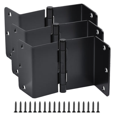 Offset Swing Clear Door Hinge, Matte Black 3-1/2" with 1/4" Radius Corners
