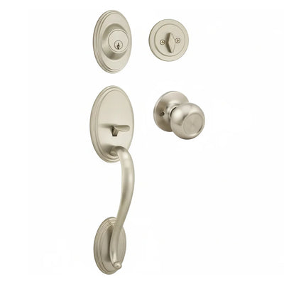 Cosmas 300 Series Satin Nickel Handleset with 20 Series Interior