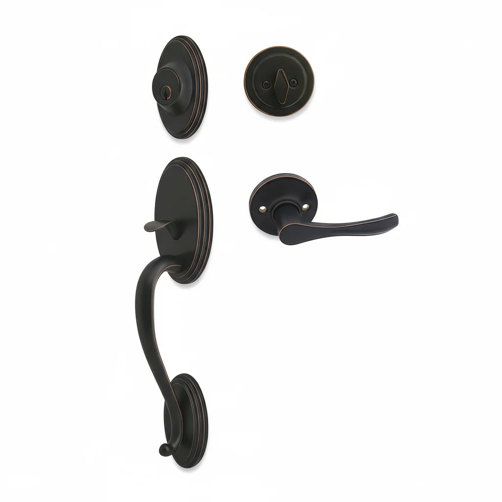 Cosmas 300 Series Oil Rubbed Bronze Handleset with 30 Series Interior