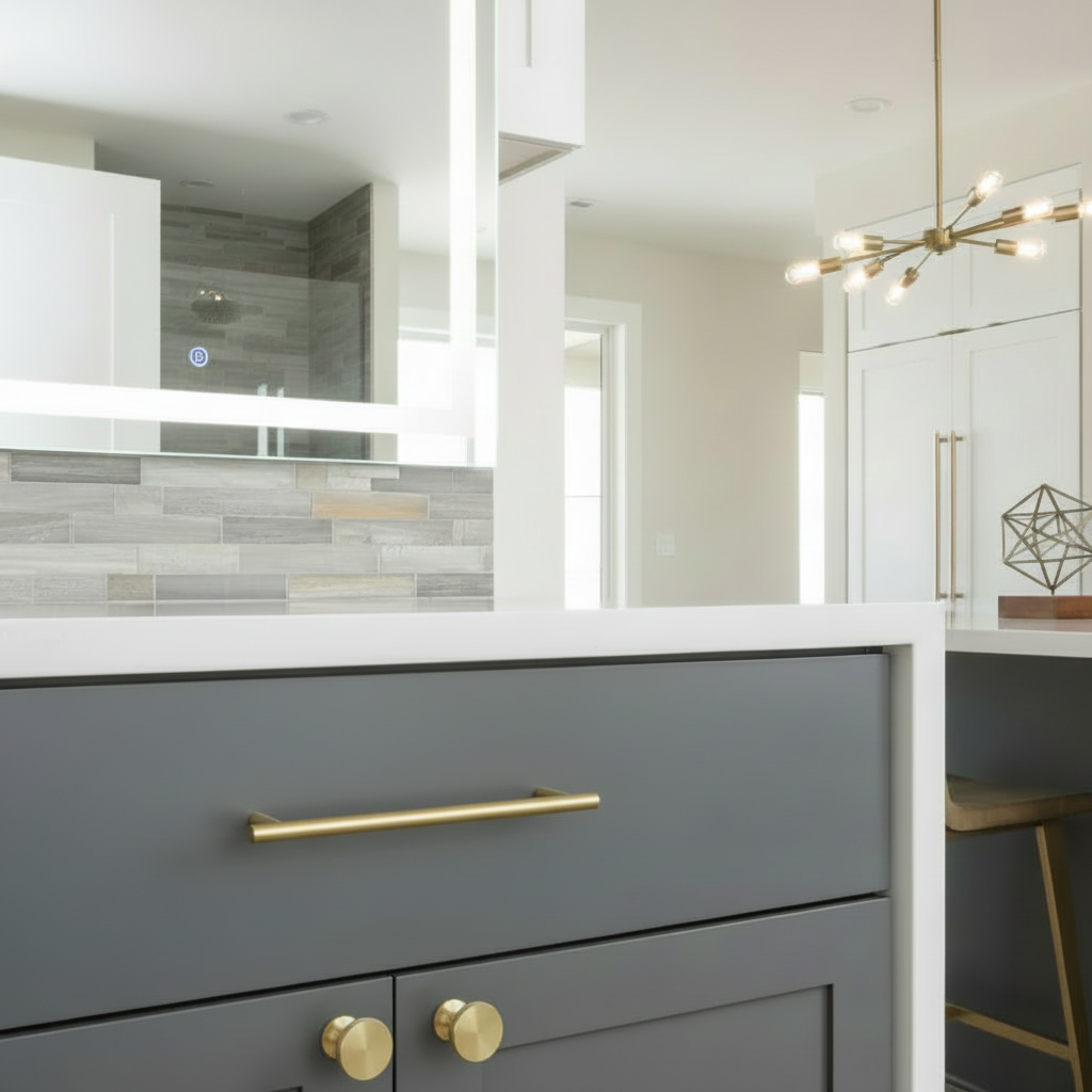 Cosmas 305-160BB Brushed Brass Euro Style Bar Pull