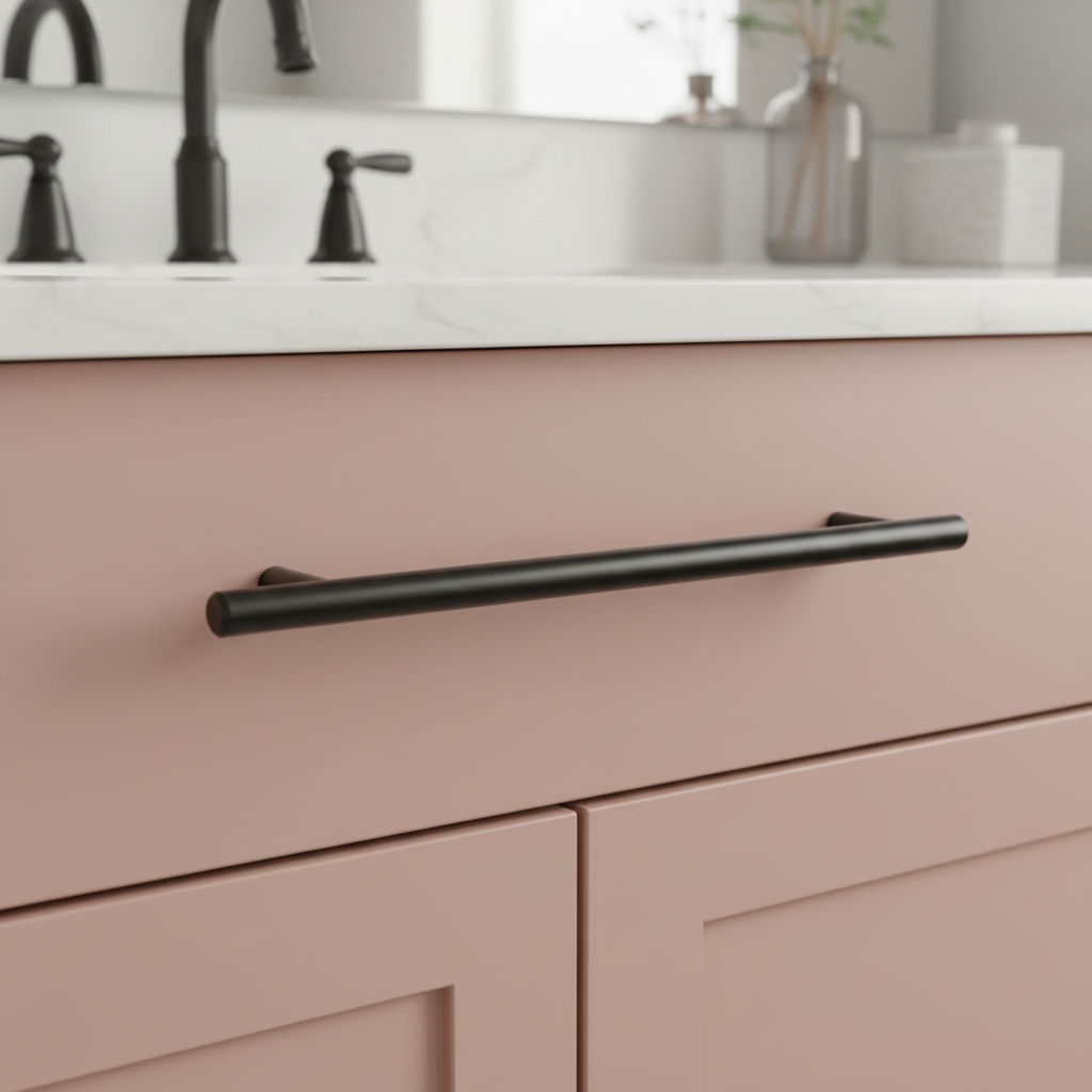 Cosmas 305-224FB Flat Black Euro Style Bar Pull