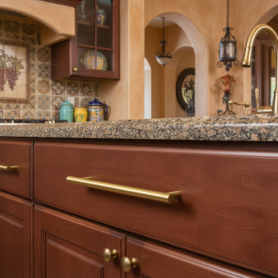 Cosmas 305-224BB Brushed Brass Euro Style Bar Pull