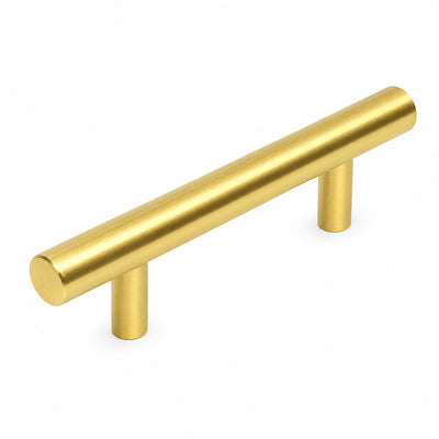 Cosmas 305-3.5BB Brushed Brass Euro Style Bar Pull