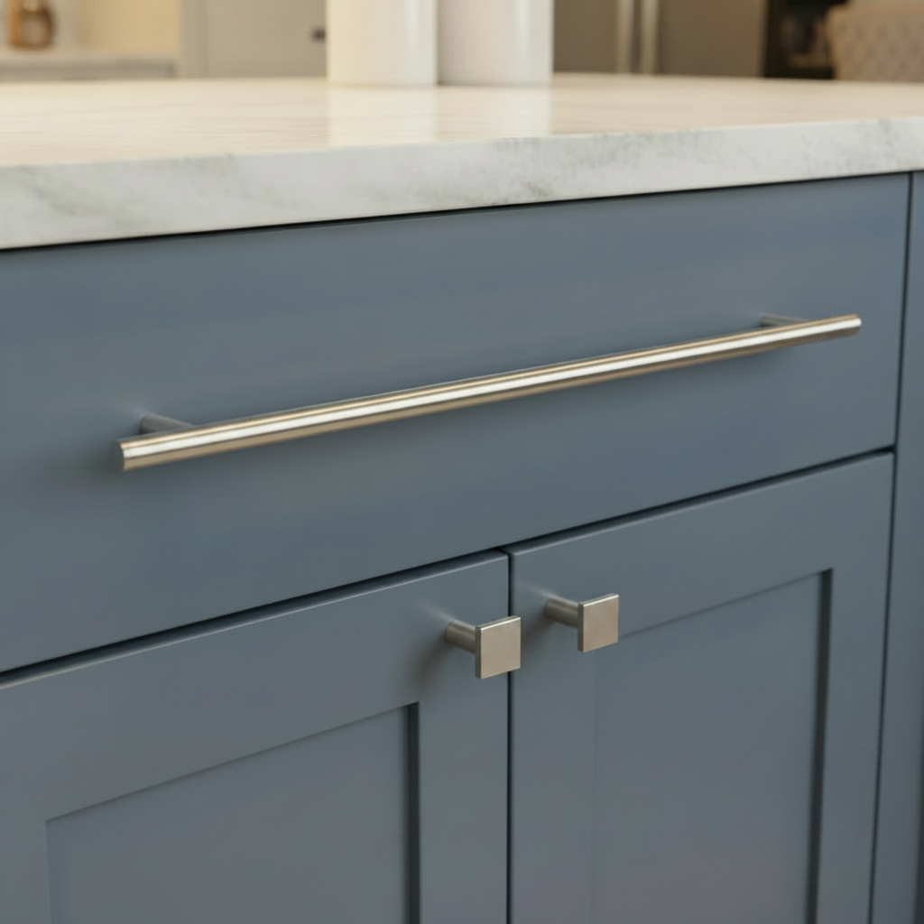 Cosmas 305-673SN Satin Nickel Euro Style Bar Pull