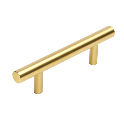 Cosmas 305-3.5BB Brushed Brass Euro Style Bar Pull