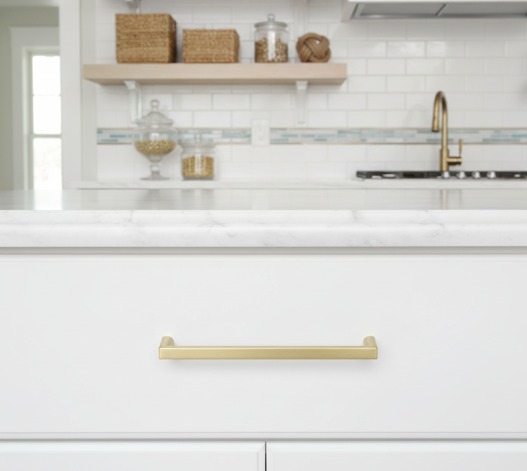 Cosmas 3133-128BG Brushed Gold Cabinet Pull