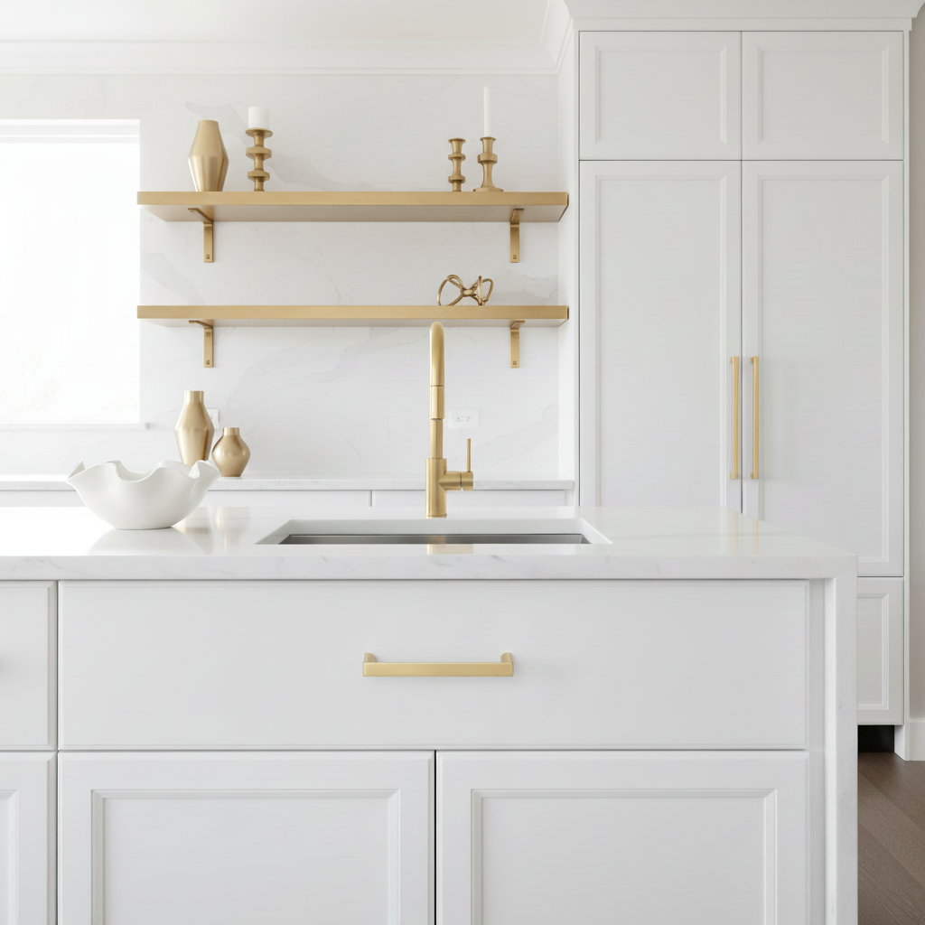 Cosmas 3133-96BG Brushed Gold Cabinet Pull