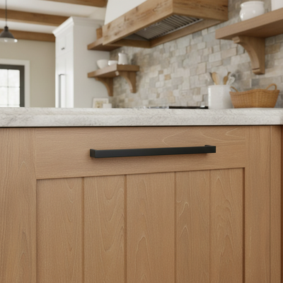 Cosmas 3133-160FB Flat Black Cabinet Pull