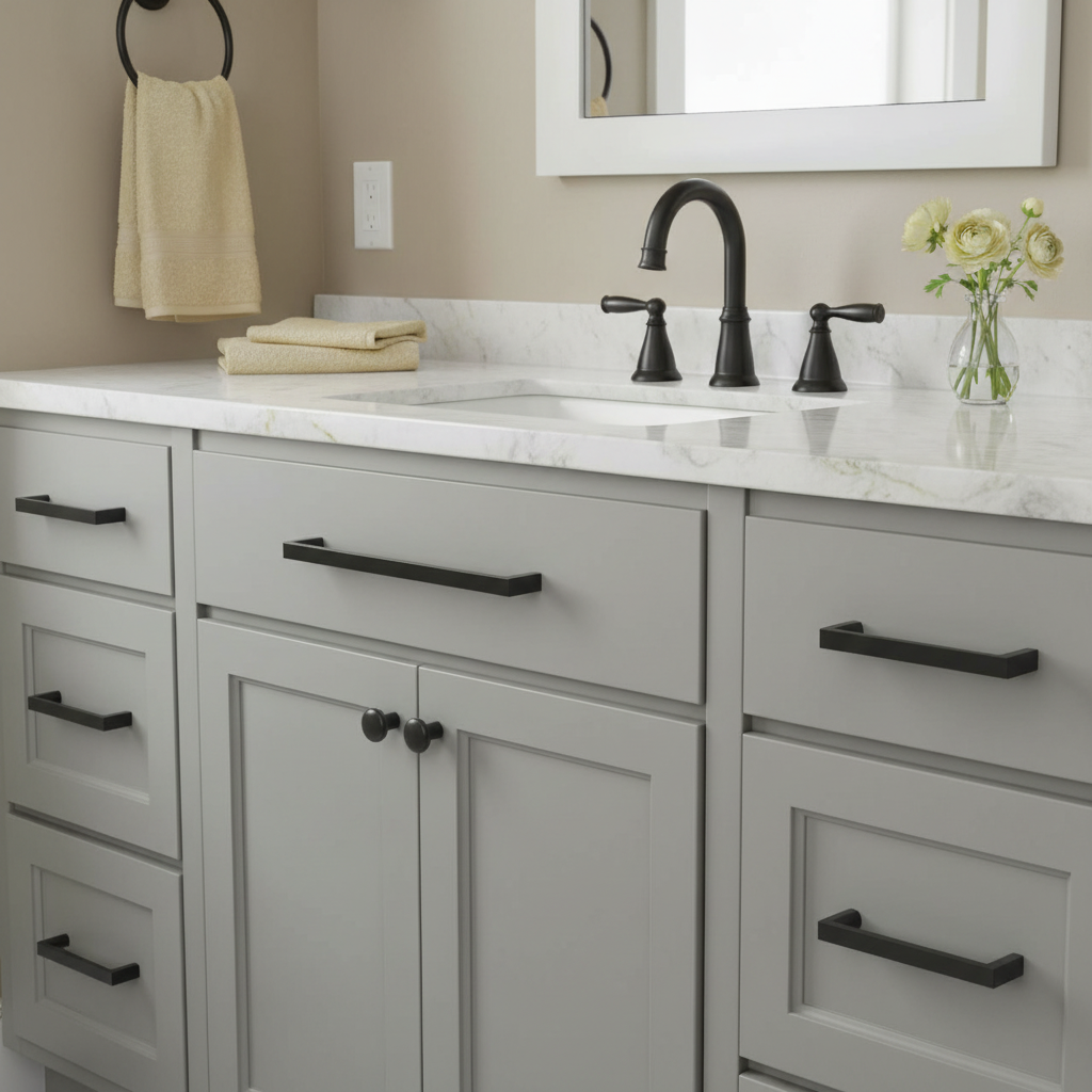 Cosmas 3133-192FB Flat Black Cabinet Pull