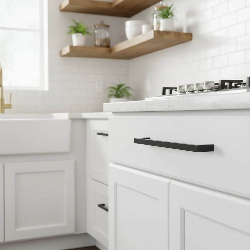 Cosmas 3133-224FB Flat Black Cabinet Pull