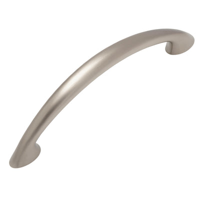 Satin nickel arch cabinet pull, 96 mm center-to-center