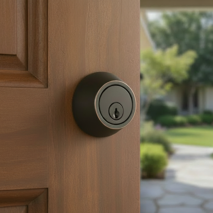 Designers Impressions Oil Rubbed Bronze Single Cylinder Deadbolt
