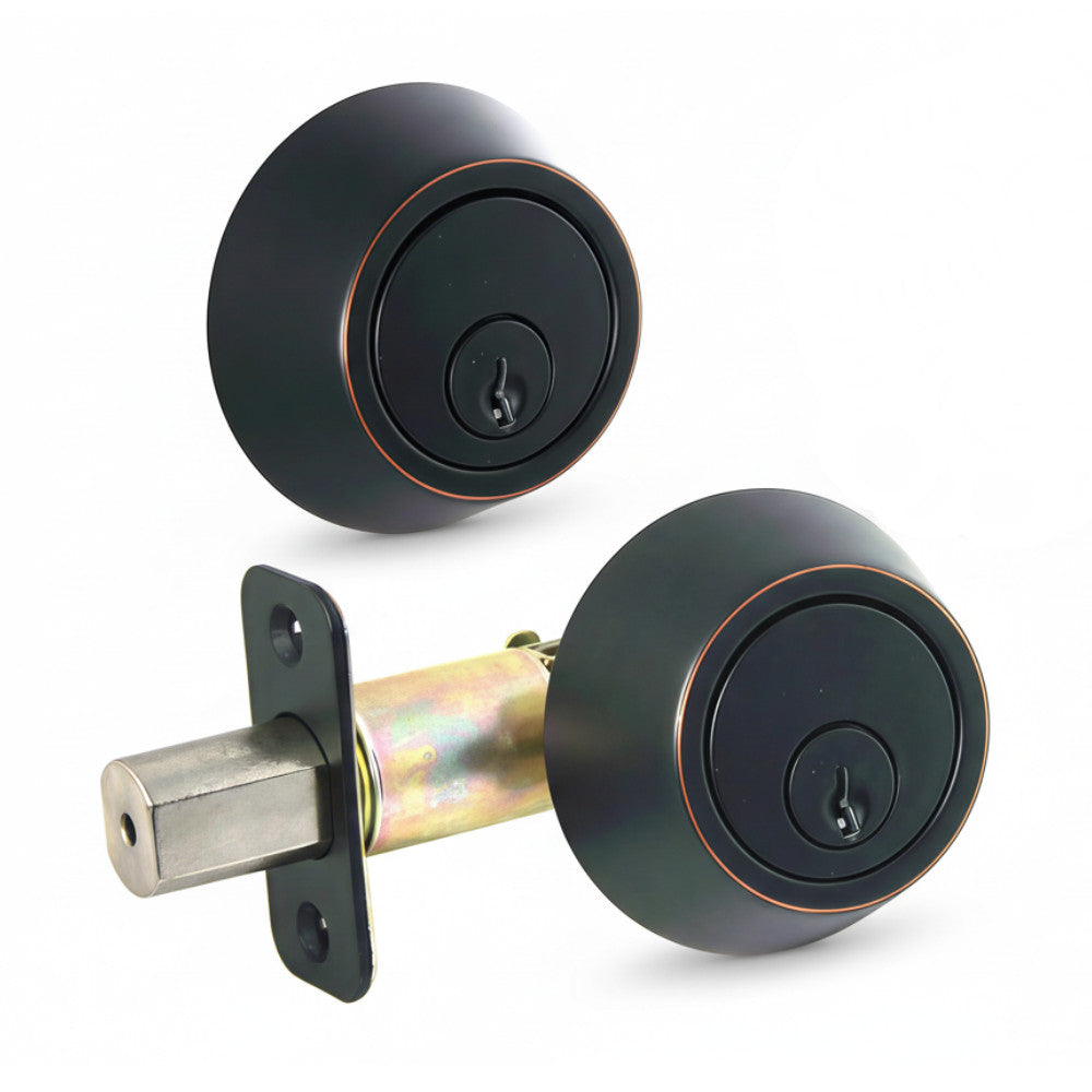 Designers Impressions Oil Rubbed Bronze Double Cylinder Deadbolt