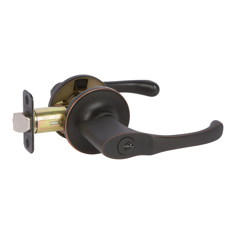 Arlington Entry Door Lever Handle, Oil Rubbed Bronze
