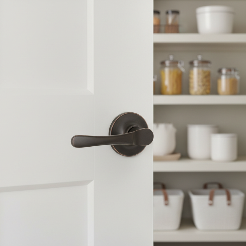 Arlington Passage Door Lever Handle, Oil Rubbed Bronze