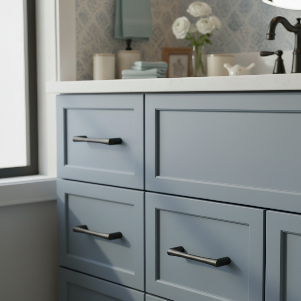 Cosmas 3304-96FB Flat Black Modern Contemporary Cabinet Pull