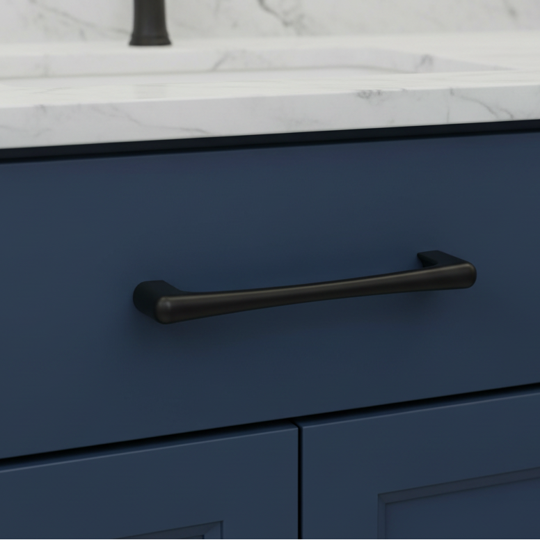 Cosmas 3304-96FB Flat Black Modern Contemporary Cabinet Pull