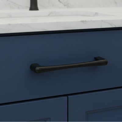 Cosmas 3304-96FB Flat Black Modern Contemporary Cabinet Pull