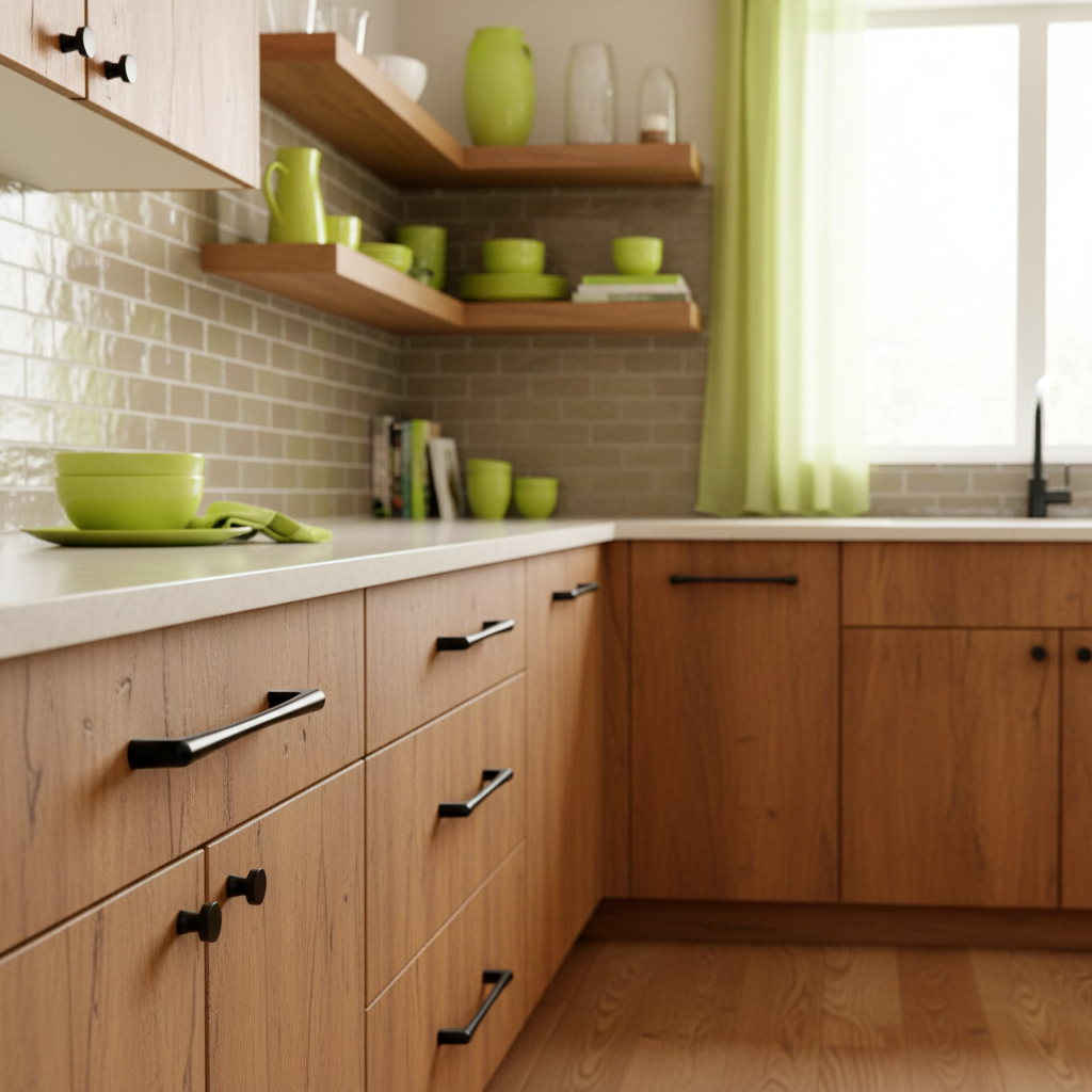 Cosmas 3304-96FB Flat Black Modern Contemporary Cabinet Pull