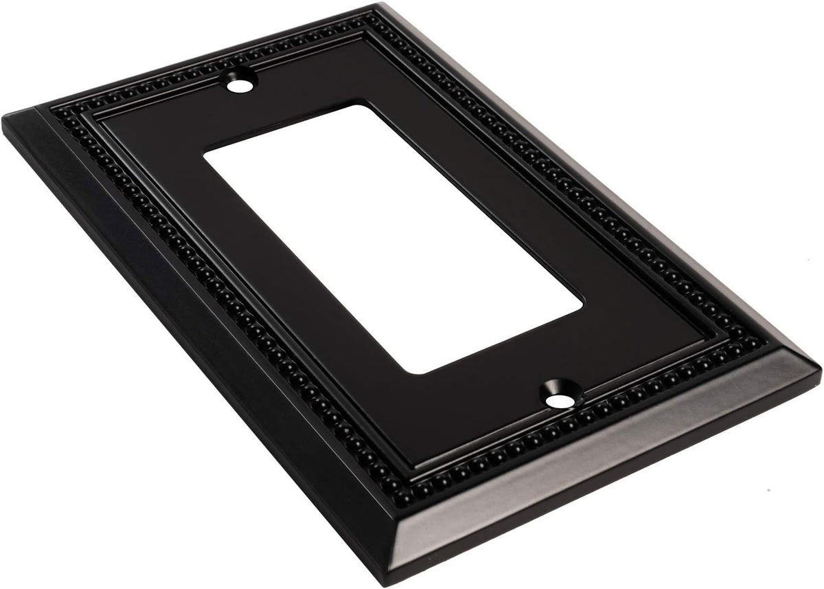 Harmon Matte Black Single Decora Decorative Switchplate Cover