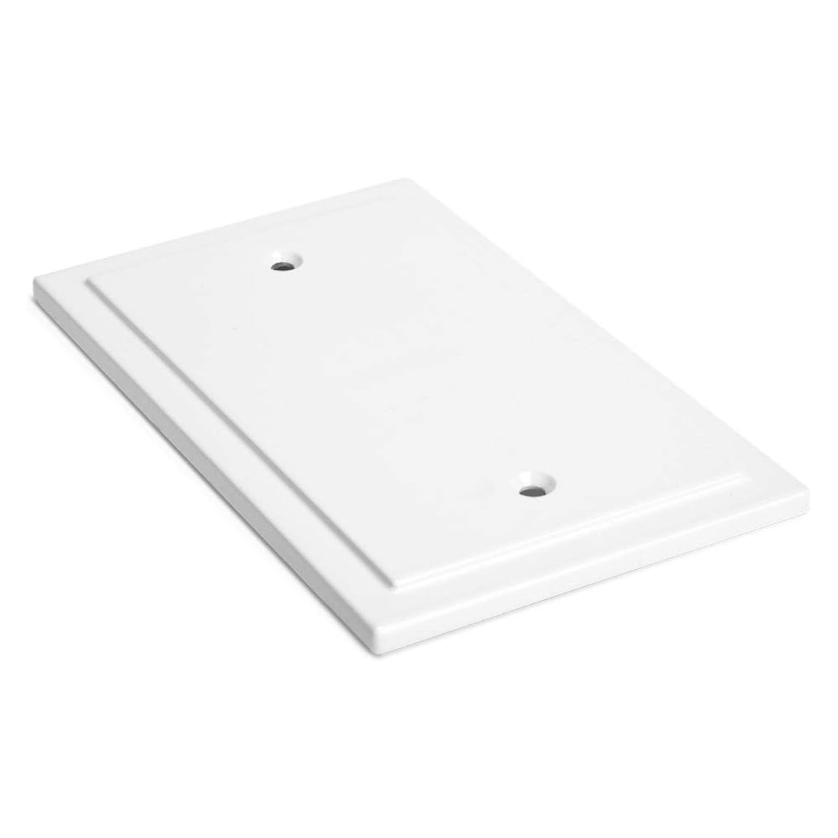 Harmon White Single Blank Modern Edge Switchplate Cover