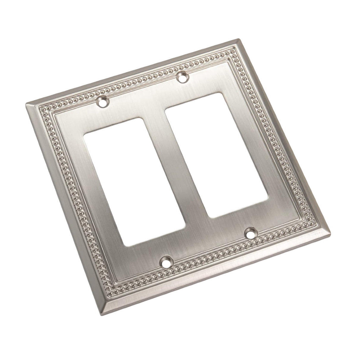 Harmon Satin Nickel Double Decora Decorative Switchplate Cover