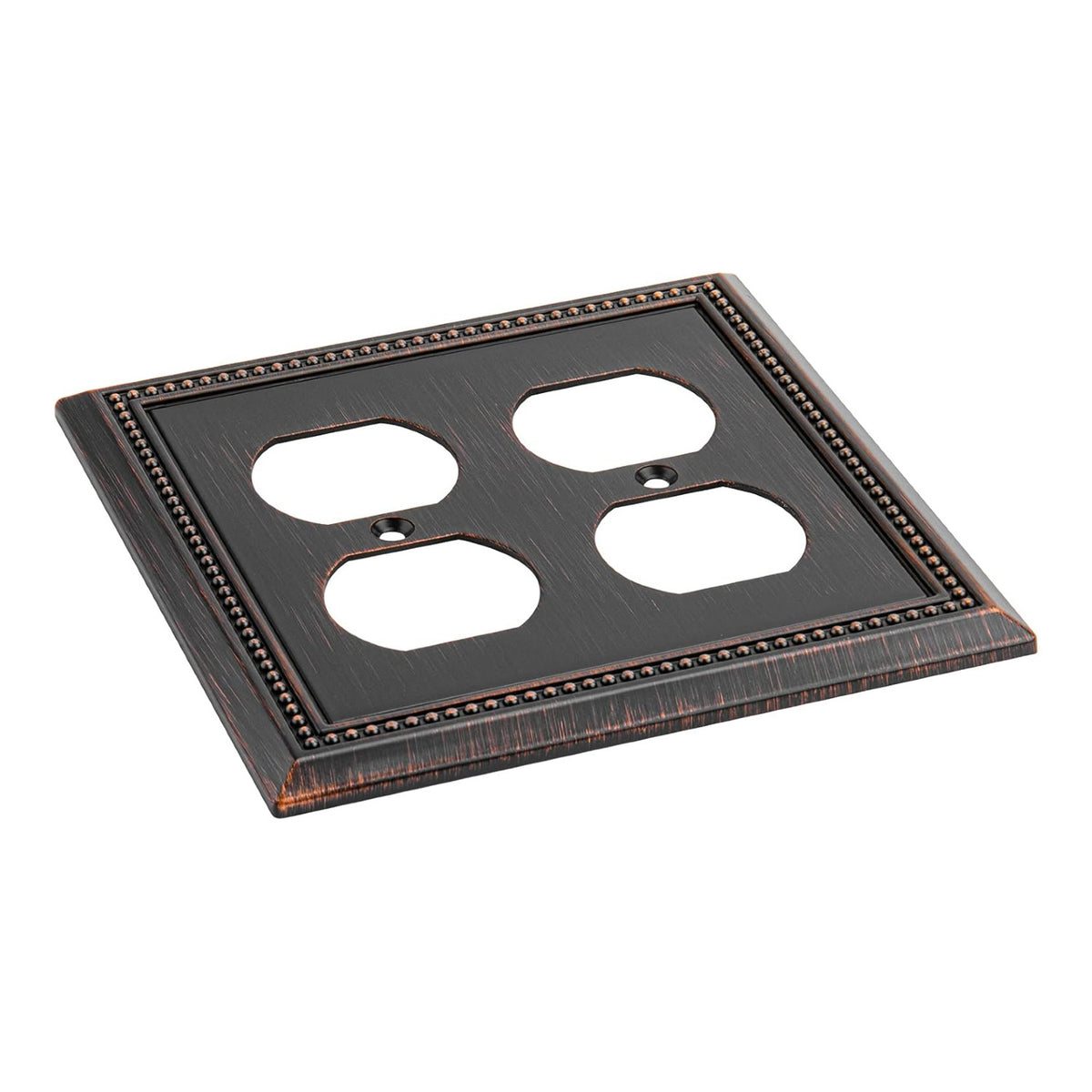 Harmon Aged Bronze Double Duplex Decorative Outlet Cover