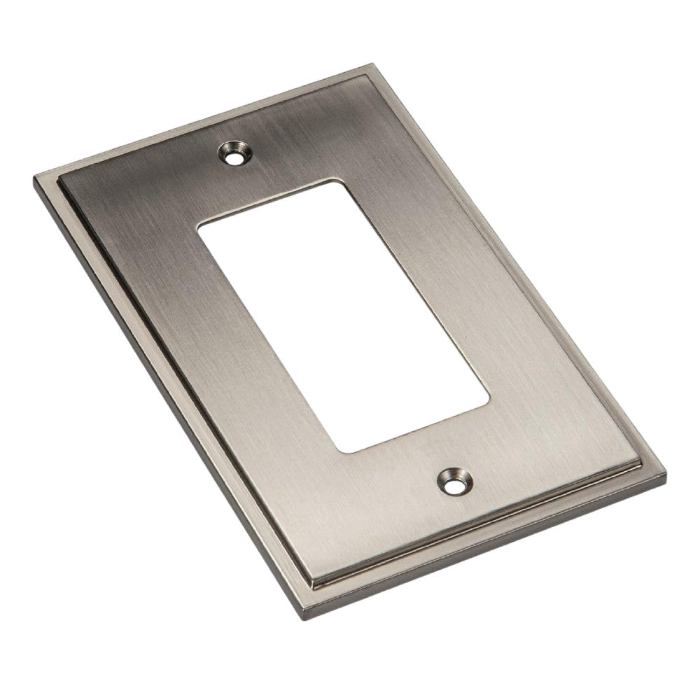 Harmon Satin Nickel Single Decora Soft Modern Switchplate Cover