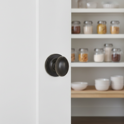 Somerset Passage Door Knob, Matte Black