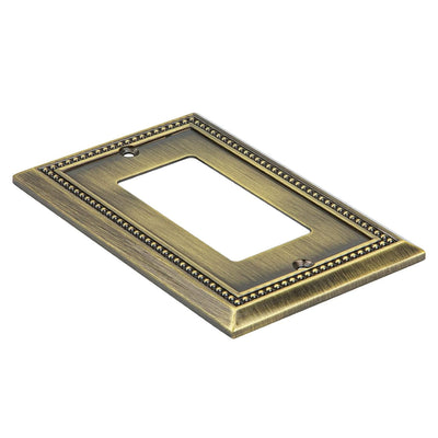 Harmon Antique Brass Single Decora Decorative Switchplate Cover