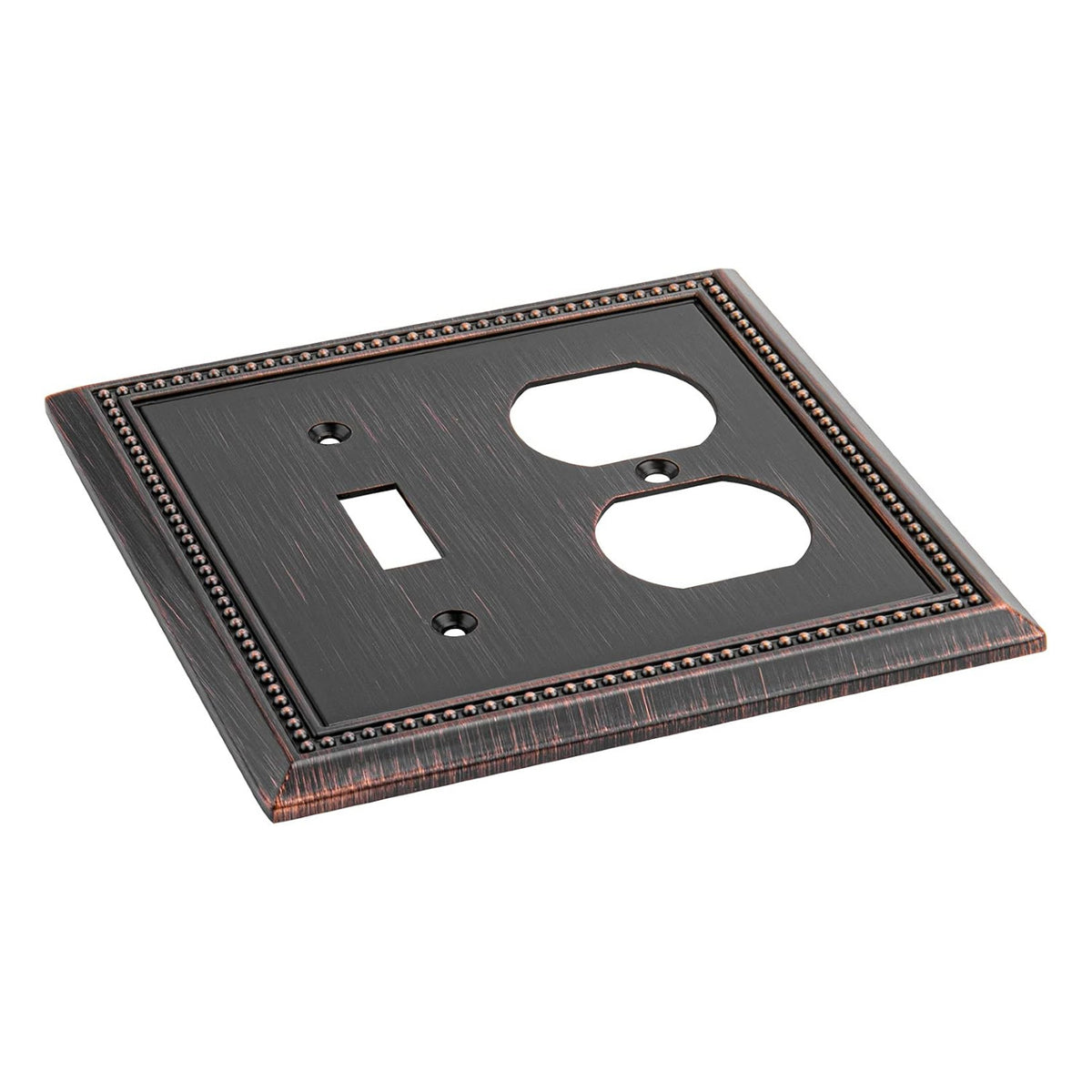 Harmon Aged Bronze Single Toggle / Single Duplex Decorative Switchplate Cover