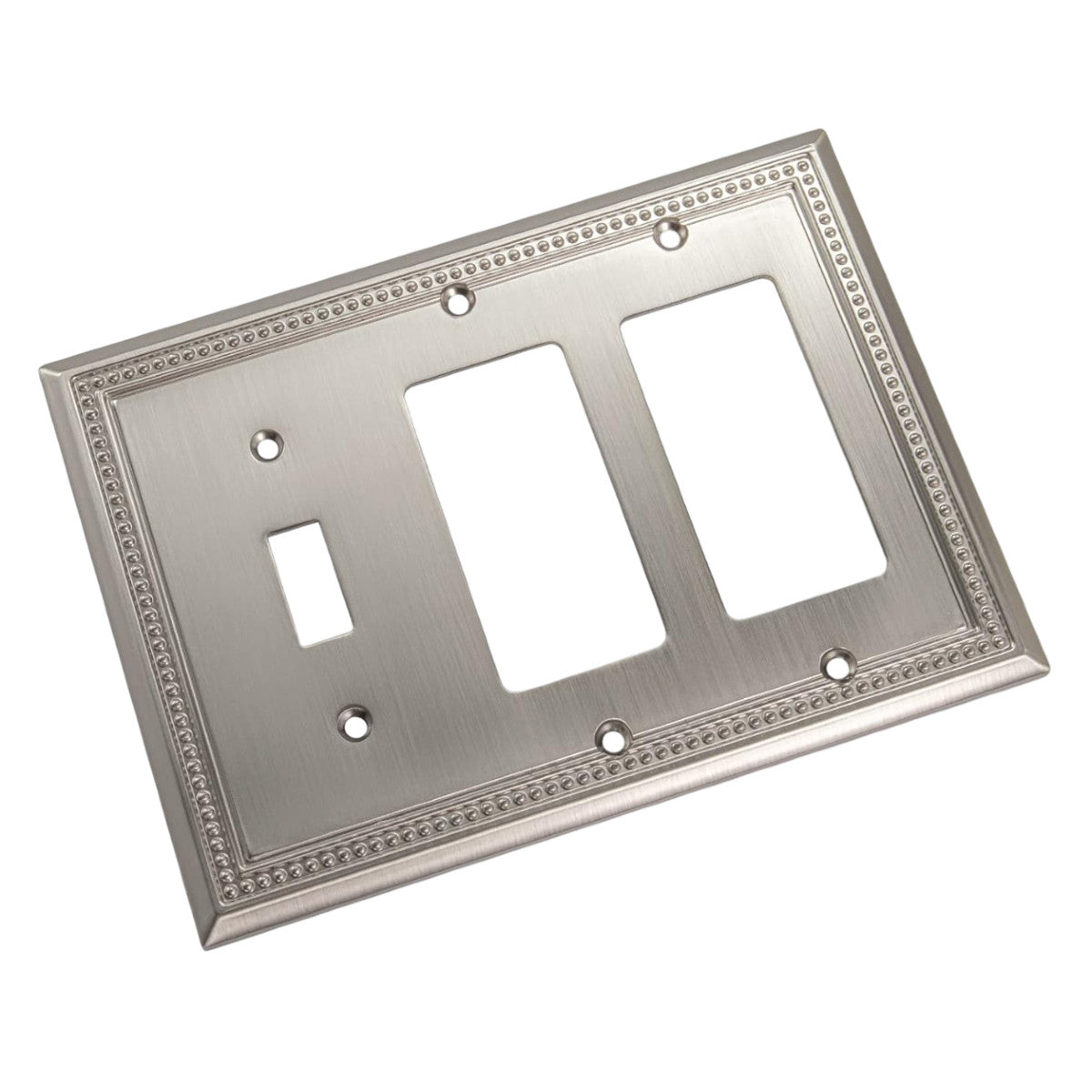 Harmon Satin Nickel Single Toggle / Double Decora Decorative Switchplate Cover