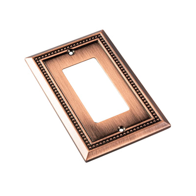 Harmon Antique Copper Single Decora Decorative Switchplate Cover