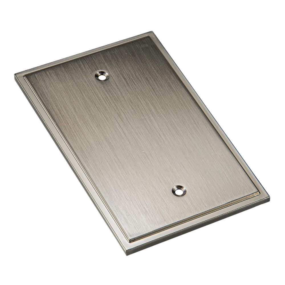 Harmon Satin Nickel Single Blank Soft Modern Switchplate Cover
