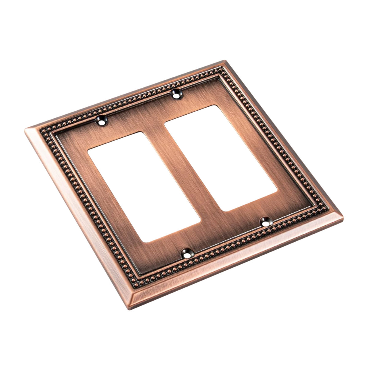 Harmon Antique Copper Double Decora Decorative Switchplate Cover