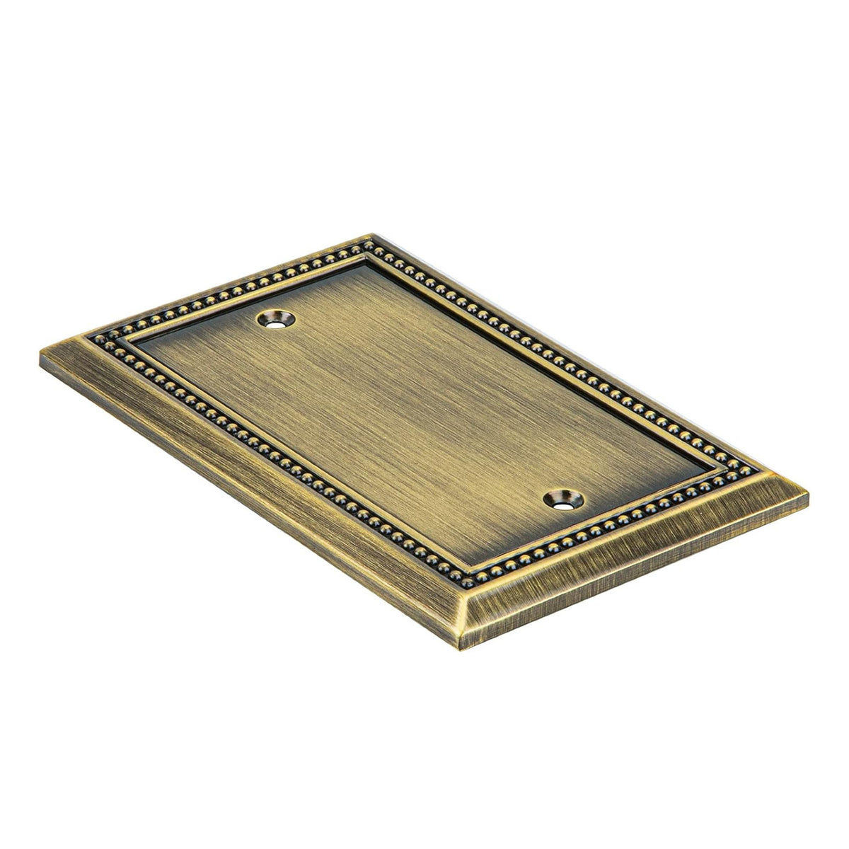 Harmon Antique Brass Single Blank Decorative Switchplate Cover