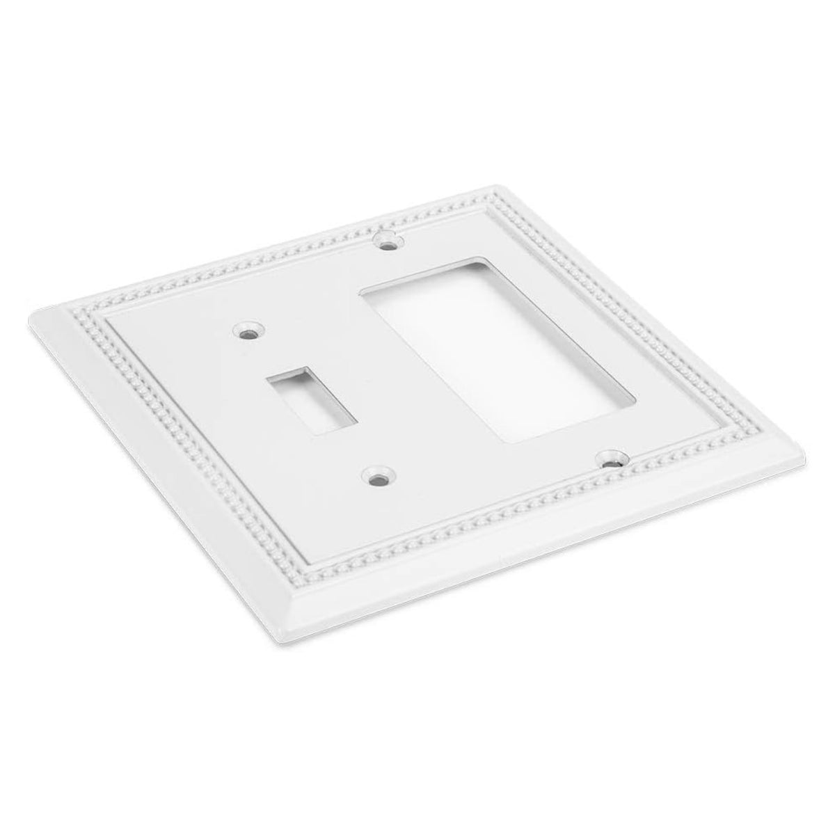 Harmon White Single Toggle / Single Decora Decorative Switchplate Cover