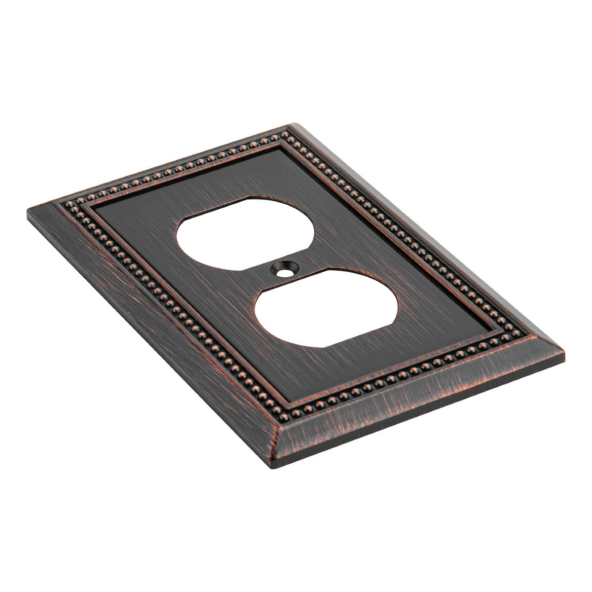 Harmon Aged Bronze Single Duplex Decorative Outlet Cover