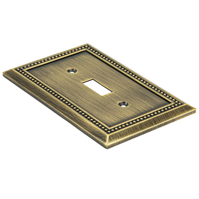 Harmon Antique Brass Single Toggle Decorative Switchplate Cover