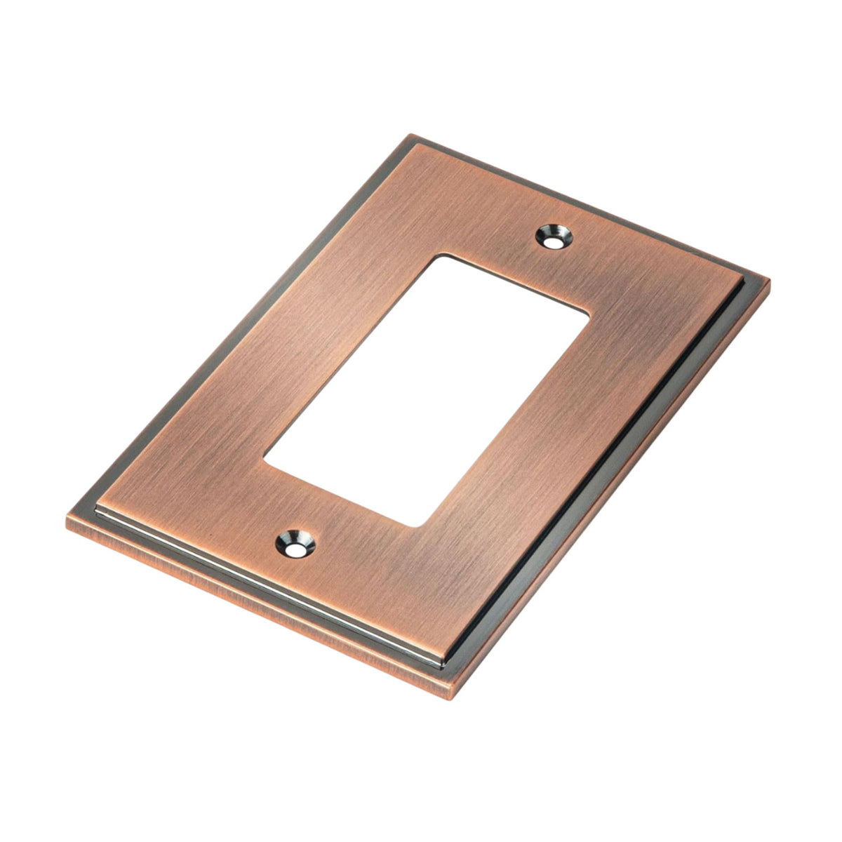 Harmon Antique Copper Single Decora Soft Modern Switchplate Cover