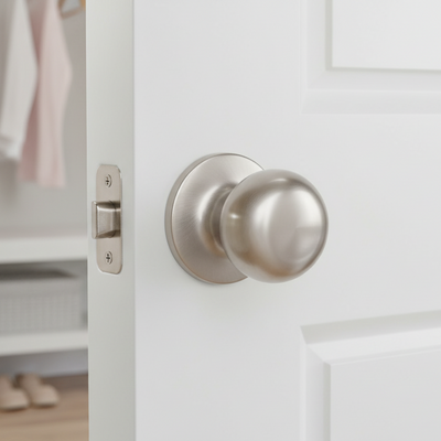 Bedford Passage Door Knob, Satin Nickel