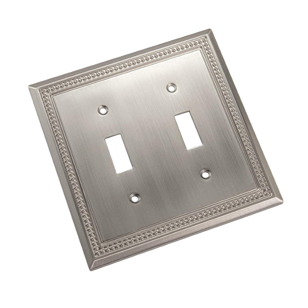 Harmon Satin Nickel Double Toggle Decorative Switchplate Cover
