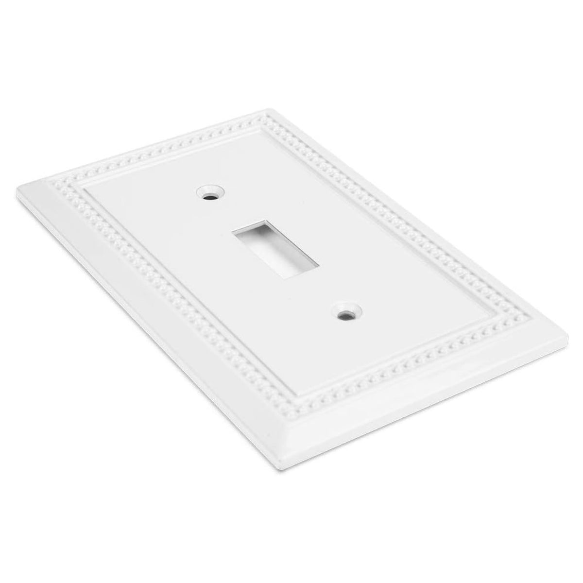 Harmon White Single Toggle Decorative Switchplate Cover