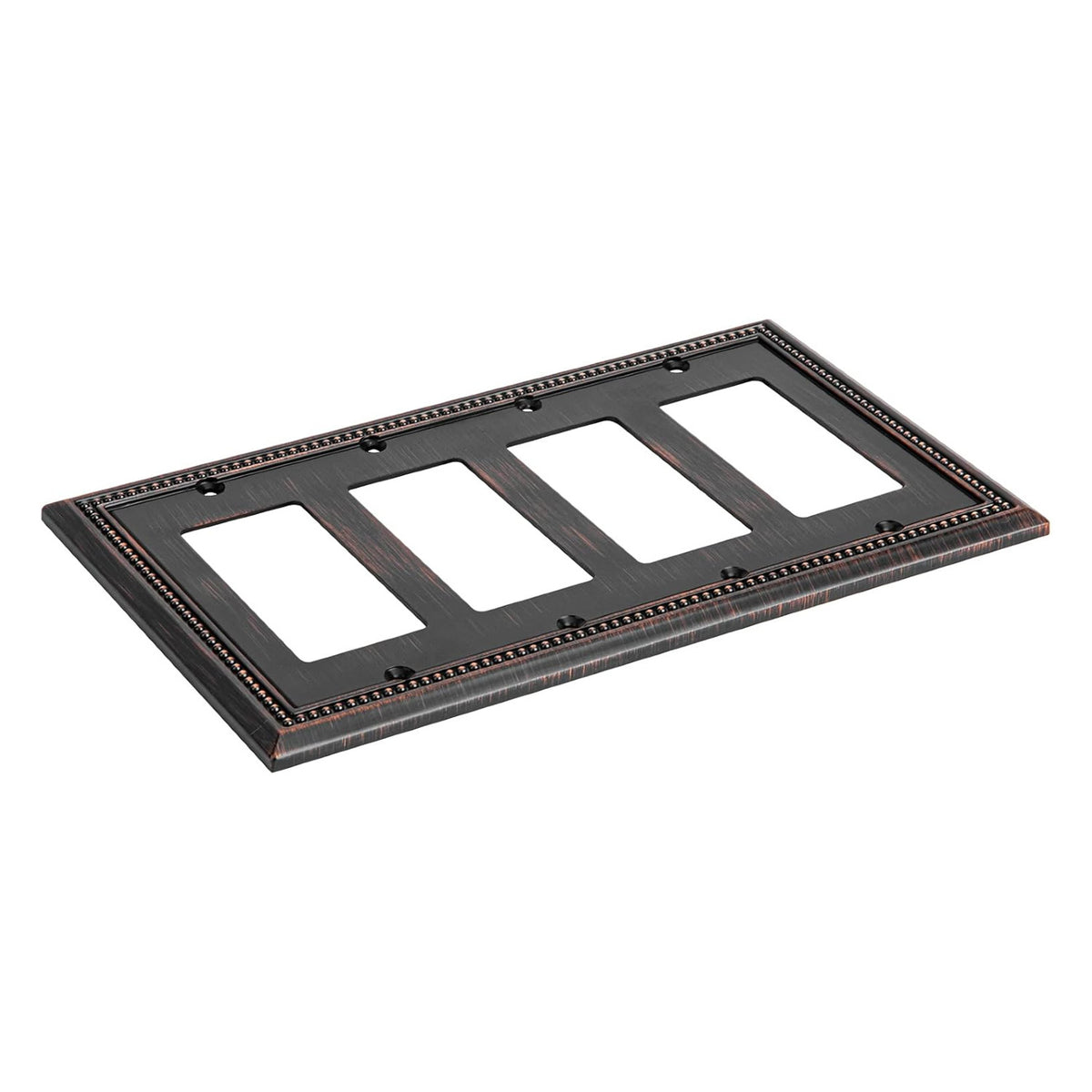 Harmon Aged Bronze Quad Decora Decorative Switchplate Cover