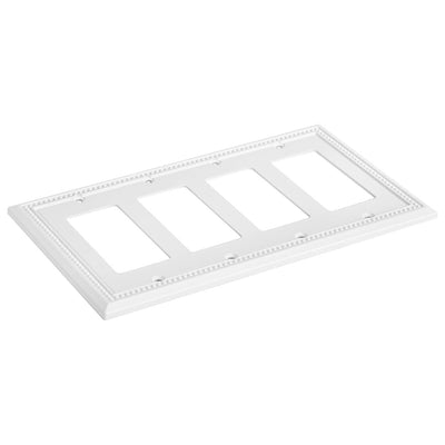Harmon White Quad Decora Decorative Switchplate Cover